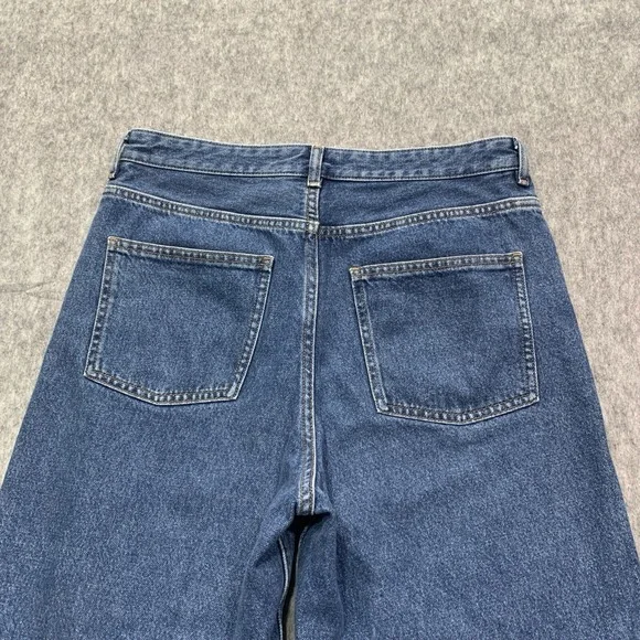 COS Women's High Rise Tapered Ankle Length Wide Leg Blue Jeans - Size 29 - Picture 4 of 15